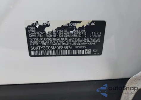 2021 BMW X3 Sdrive30I from USA, damaged, VIN 5UXTY3C05M9E86875